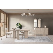 Traverten Mdf Yemek Odası Takımı