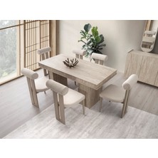 Traverten Mdf Yemek Odası Takımı