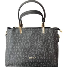 Just Polo Jp2120  Kadın Monogram Baskılı  El Ve Omuz Çantası Ozt2120