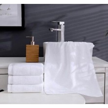Gön Ev Tekstili Beyaz El Yüz  Havlusu Otel Havlusu 10 Adet %100 Pamuk 230 gr  50 x 90 cm