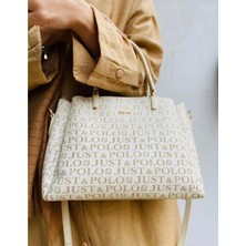 Just Polo Jp2120  Kadın Monogram Baskılı  El Ve Omuz Çantası Ozt2120