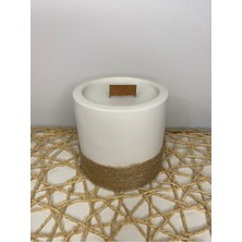 Arche Botanicals Beton Kap Ahşap Fitilli Paçuli Kokulu %100 Soya Mumu