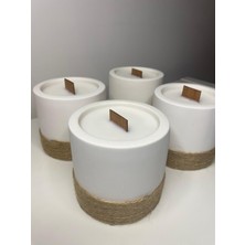 Arche Botanicals Beton Kap Ahşap Fitilli Paçuli Kokulu %100 Soya Mumu