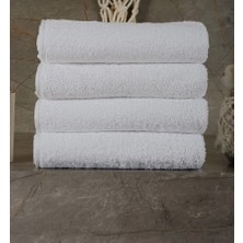 Beyaz Banyo Havlusu 10 Adet 70X140 cm 400 Gram Otel Havlusu %100 Pamuk