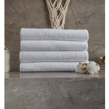 Beyaz Otel Banyo Havlusu 10 Adet 70 x 140  cm  460 Gram  Pamuk