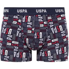 U.S. Polo Assn. Erkek 3'lü Boxer Seti Bordo/baskılı/gri Melanj