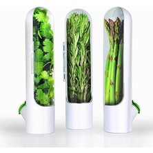 Mutfak Sebze Koruma Kabı Taze Tutma Kabı, Yeşillik, Baharat Kabı, Herb Savor Pod Herb Keeper, Vanilya Keep-Fresh Cup Sebze Koruma Şişesi Mutfak Saklama Kabı