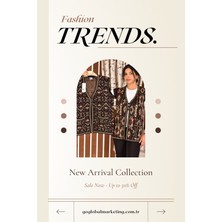 Anneler Günü Özel! Desenli Triko Yelek - Şık ve Fonksiyonel Çift Cepli Tasarım - Unisex Standart Beden