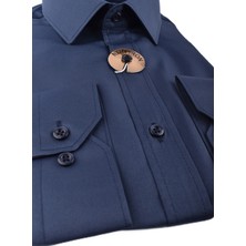 Advante Mikrofiber Saten Slimfit Gömlek/lacivert/xl