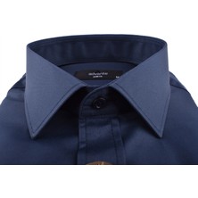 Advante Mikrofiber Saten Slimfit Gömlek/lacivert/xl