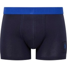 U.S. Polo Assn. Erkek Saks-Lacivert-Baskılı 3 Lü Boxer