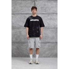 Nomarc Siyah Brabus Yazılı Oversize Tshirt