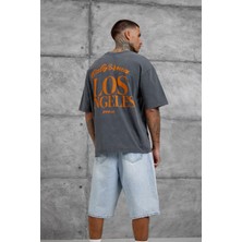 Nomarc Füme Los Angeles Yıkamalı Oversize Tshirt