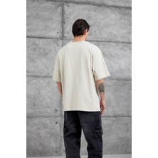 Nomarc Krem Super Yazılı Oversize Tshirt