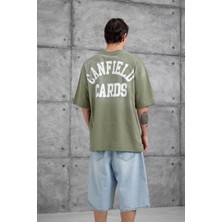 Nomarc Yeşil Canfield Card Yazılı Oversize Tshirt