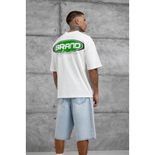 Nomarc Beyaz Brand Authentic Yazılı Oversize Tshirt