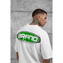 Nomarc Beyaz Brand Authentic Yazılı Oversize Tshirt