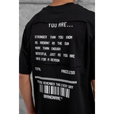 Nomarc Siyah Brand Etiketli Oversize Tshirt