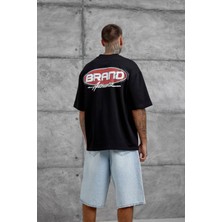 Nomarc Siyah Brand Authentic Yazılı Oversize Tshirt