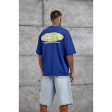 Nomarc Lacivert Brand Authentic Yazılı Oversize Tshirt