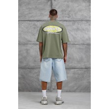 Nomarc Haki Brand Authentic Yazılı Oversize Tshirt