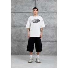 Nomarc Beyaz Celcius Yazılı Oversize Tshirt