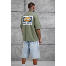 Nomarc Yeşil Brand Worldwide Oversize Tshirt