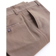 Varetta Erkek Kahverengi Cepli Armüllü Klasik Kesim Keten Pantolon