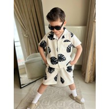 Cg Kids Yaprak Desenli Ince Lacoste Kumaş Erkek Çocuk Alt Üst Takım