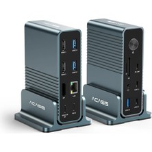 Acasis DS7A15 - 15 In 1 Thunderbolt 4, 10GBPS, 4K@60Hz, 2x Hdmı, 1x Dp, Gigabit Ethernet, Pd 100W, Windows/mac Uyumlu,type-C Docking Station