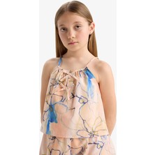 DeFacto %100 Pamuk Desenli Askılı Bluz Kız Çocuk D7631A825SM