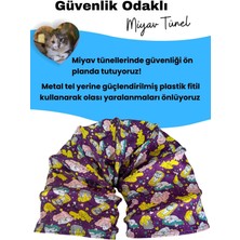 Miyav Mor Renkli Kedi Oyun Tüneli 125 cm Katlanabilir ve Dayanıklı Uzun Kedi Tüneli