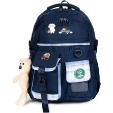 Ortopedik Lüks Kumaş Çok Gözlü Çocuk Ilkokul Sırt Çantası