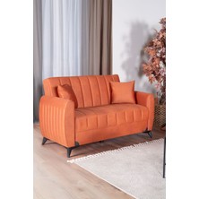 Linda Iki Kişilik Kanepe Yüksek Ayaklı Turuncu