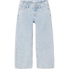 Kız Çocuk Kot Pantolon Geniş Kesim