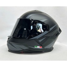 Sway Sw 867 Asphalt Black Grey Siyah Vizörlü Iç Vizörlü Kapalı Kask