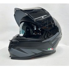 Sway Sw 867 Asphalt Black Grey Siyah Vizörlü Iç Vizörlü Kapalı Kask