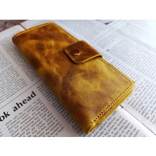 Mahfuz Kesimden Dikime Tamamen El Emeği  Deri Cüzdan 12 Kart 2 Banknot Alanı (19.4cm*8,5cm) Pln6