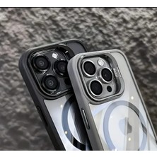 UCRSTORE İphone 16 Pro Max Magsafe Uyumlu Lens Hediyeli Stand Çizilme Önleyici Slikon Kılıf