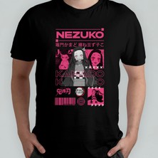 Pixxa Demon Slayer Kimetsu No Yaiba Nezuko Unisex %100 Pamuklu Bisiklet Yaka T-Shirt