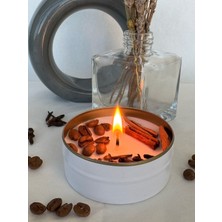 Vanilya & Tarçın Aromalı Soya Mumu Çubuk Tarçın, Kahve Çekirdeği ve Karanfil Süslemeli