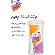Lux Zigzag Pamuk ve Rosie 100 gr Tüm Ciltler İçin Beyaz Temizleme Mendilleri