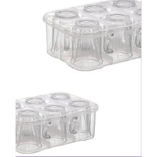 Bhrstore- 6 Bölmeli Çay Bardağı Taşıma / Saklama Aparatı Kutusu Seyahat Piknik Karavan Bardaklık