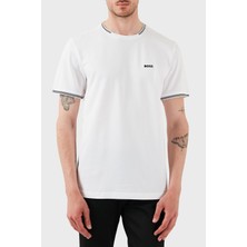 Boss  Streç Pamuklu Regular Fit Bisiklet Yaka T Shirt Erkek T Shirt 50521245 100