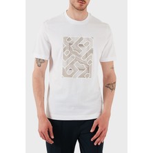 Boss   Pamuk Regular Fit Bisiklet Yaka Desenli T Shirt Erkek T Shirt 50538438 102