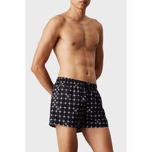 Calvin Klein Monogram Logo Baskılı Regular Fit Normal Bel Mayo Short KM0KM011720GO Erkek Mayo Short KM0KM01172 0go
