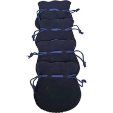 Kadife Kese Lacivert 100 Adet 8x9 (2) Boy Takı, Altın Kesesi (Ipli & Büzgülü)