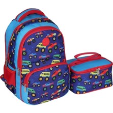 Erkek Çocuk Önü Desenli Cok Fermuarlı Okul Ilkokul Çantası