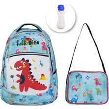 Ilkokul Dino Çanta + Beslenme + Suluk - Erkek Çocuk Ilkokul Çantası - Erkek Çantası