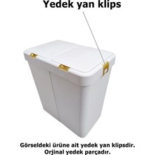 Motek Gold Çamaşır Sepeti Yedek Gold Yan Klips 40-80 Litre Uyumlu 2ADET-GOLD
